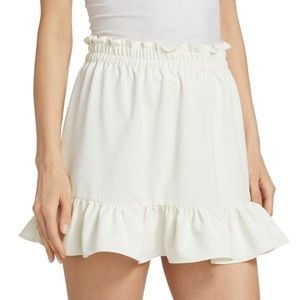 LoveShackFancy Barton Ruffled Skirt in Antique White